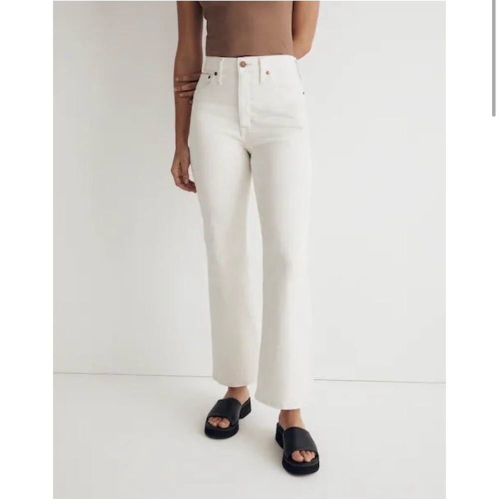 Madewell Straight-Leg White High-Rise Jeans